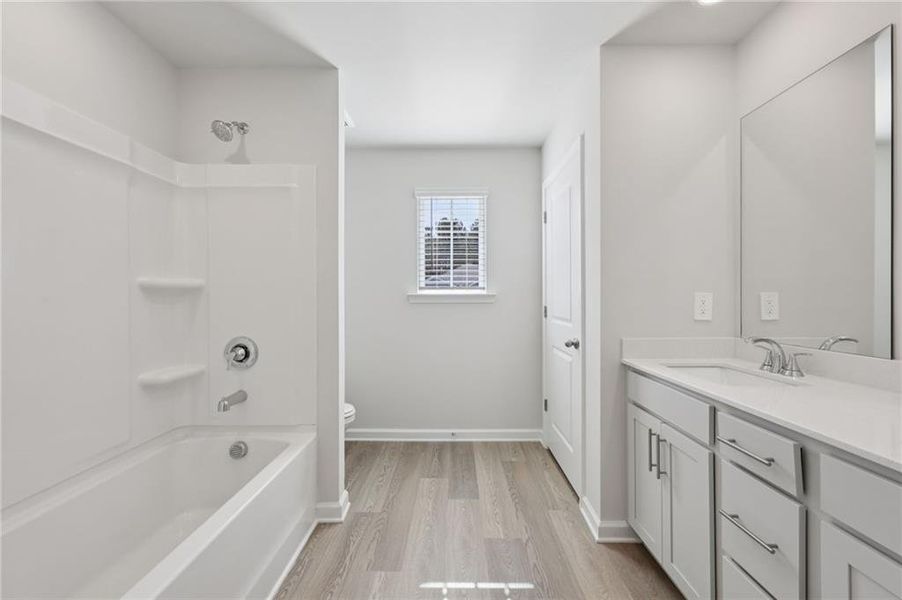 Furnished interior view inside a new home in Parkside at Grayson, Grayson (Image 8).
