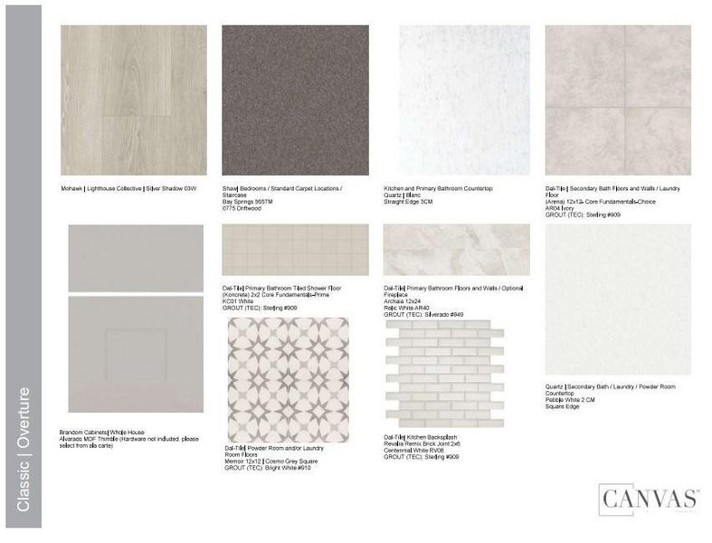 Design Selections. Home is currently under construction, selections subject to change.