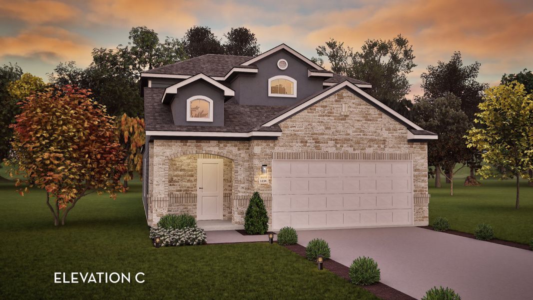 Representative exterior photo of a completed home built from the Mesquite by CastleRock Communities in Serenada, Brookshire, TX (Image 24).