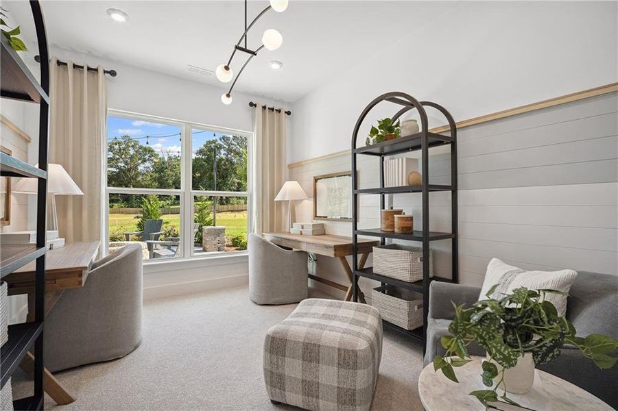 Furnished interior view inside a new home in Creekside at Skelton, Hoschton (Image 10).