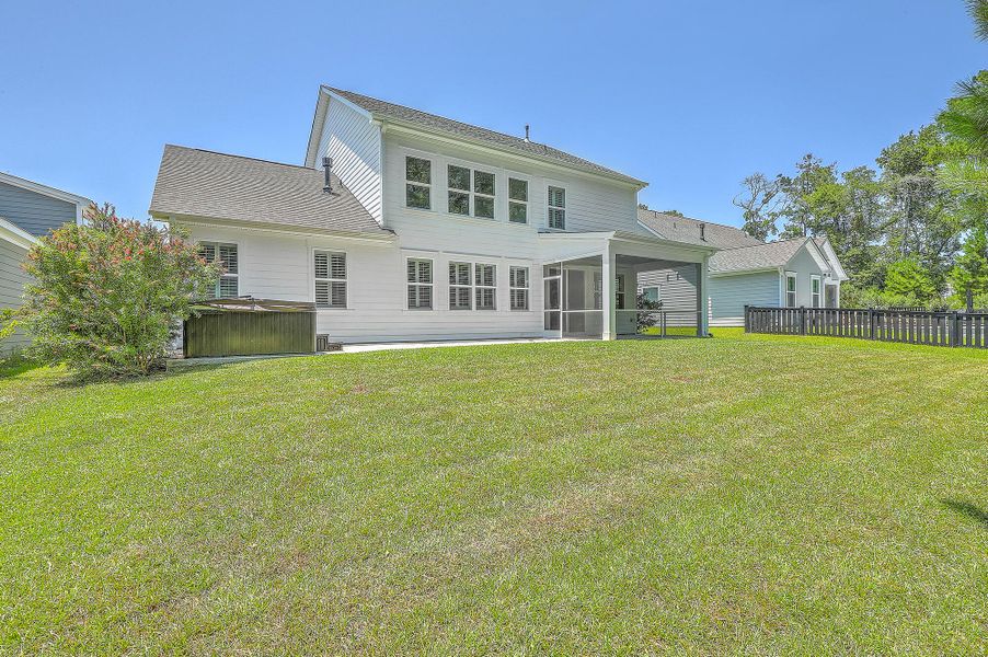 Exterior details and patio area of a home in The Ponds, Summerville (Image 27). Exterior details and patio area of a home in The Ponds, Summerville (Image 27).