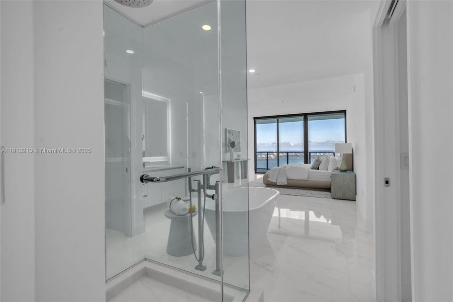 Furnished interior view inside a new home in , Miami (Image 10).