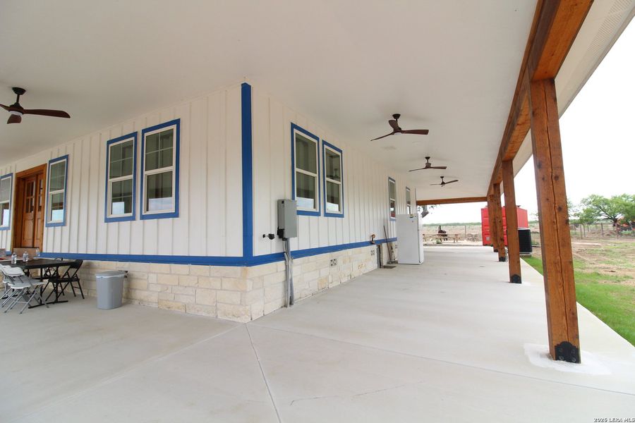 Exterior details and patio area of a home in , Floresville (Image 25).
