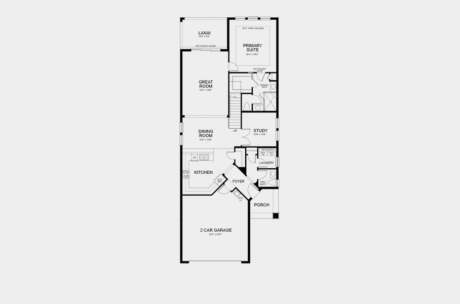 2D floor plan layout for the Anastasia by Taylor Morrison in Hillcrest, San Antonio, FL (Image 4). 2D floor plan layout for the Anastasia by Taylor Morrison in Hillcrest, San Antonio, FL (Image 4).
