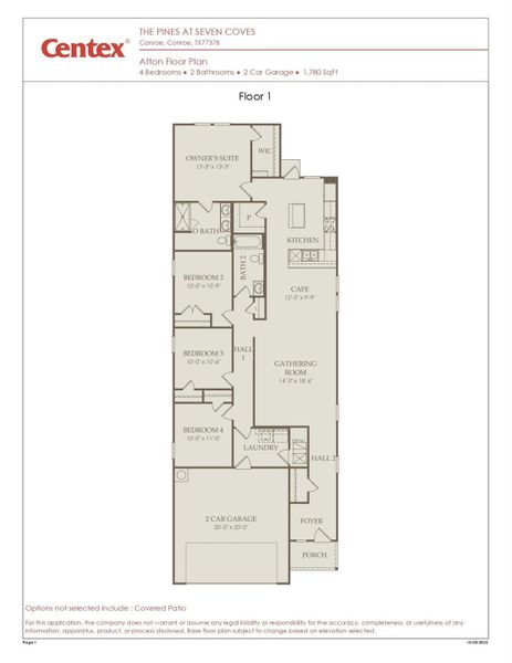 2D floor plan layout of this home in The Pines At Seven Coves, Willis, TX (Image 2). 2D floor plan layout of this home in The Pines At Seven Coves, Willis, TX (Image 2).