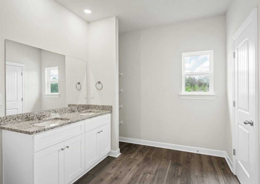 Get ready for the day in the master bathroom Get ready for the day in the master bathroom