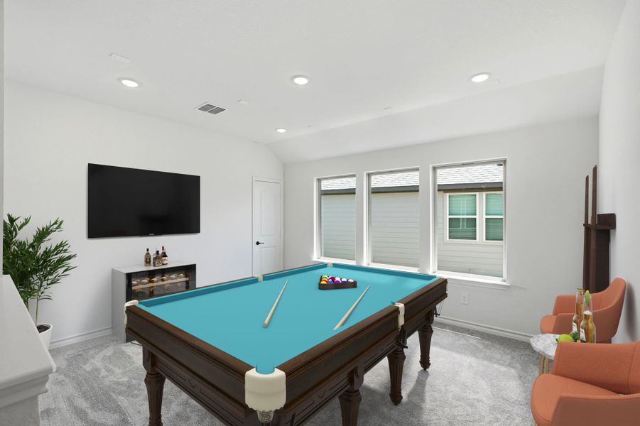 Representative furnished interior of a home built from the Needham by Pulte Homes in Bison Ridge, San Antonio (Image 13).