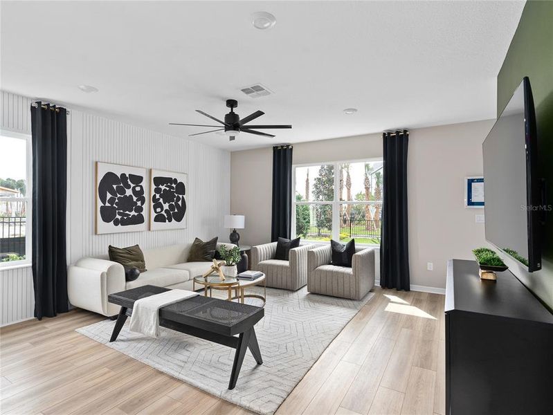 Furnished interior view inside a new home in EverBe, Orlando (Image 5). Furnished interior view inside a new home in EverBe, Orlando (Image 5).