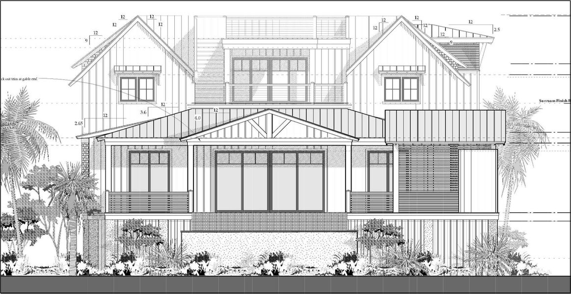 Exterior rendering of this home design in , Sullivan's Island, SC (Image 7). Exterior rendering of this home design in , Sullivan's Island, SC (Image 7).