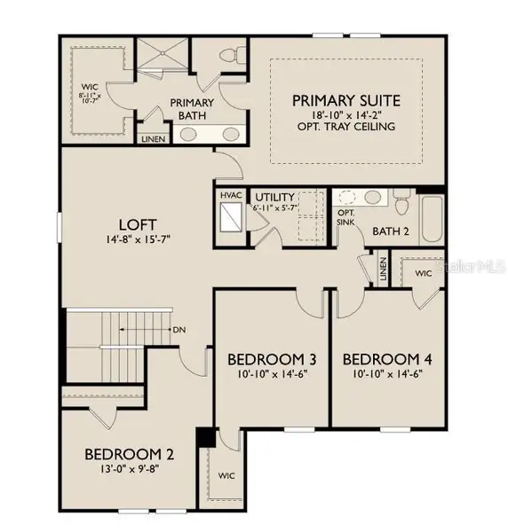 2D floor plan layout of this home in Berry Bay, Wimauma, FL (Image 3). 2D floor plan layout of this home in Berry Bay, Wimauma, FL (Image 3).