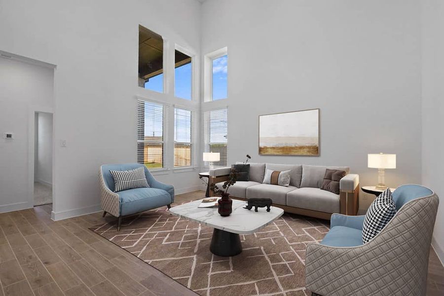 Furnished interior view inside a new home in Bridgeland, Cypress (Image 4).