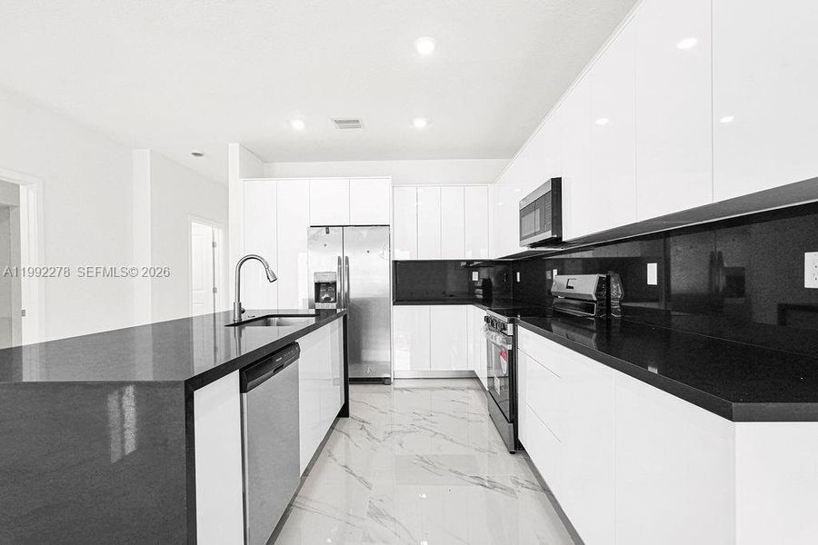 Furnished interior view inside a new home in , Miami (Image 17).