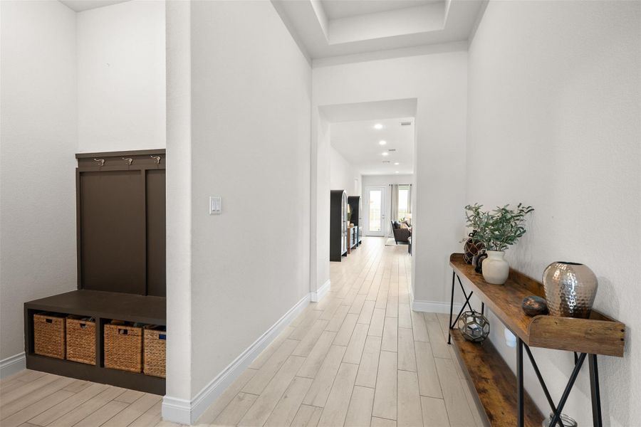 Furnished interior view inside a new home in Santa Rita Ranch 50', Liberty Hill (Image 8). Furnished interior view inside a new home in Santa Rita Ranch 50', Liberty Hill (Image 8).