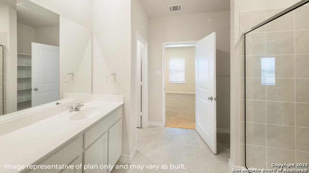 Furnished interior view inside a new home in Brookstone Creek, San Antonio (Image 3).