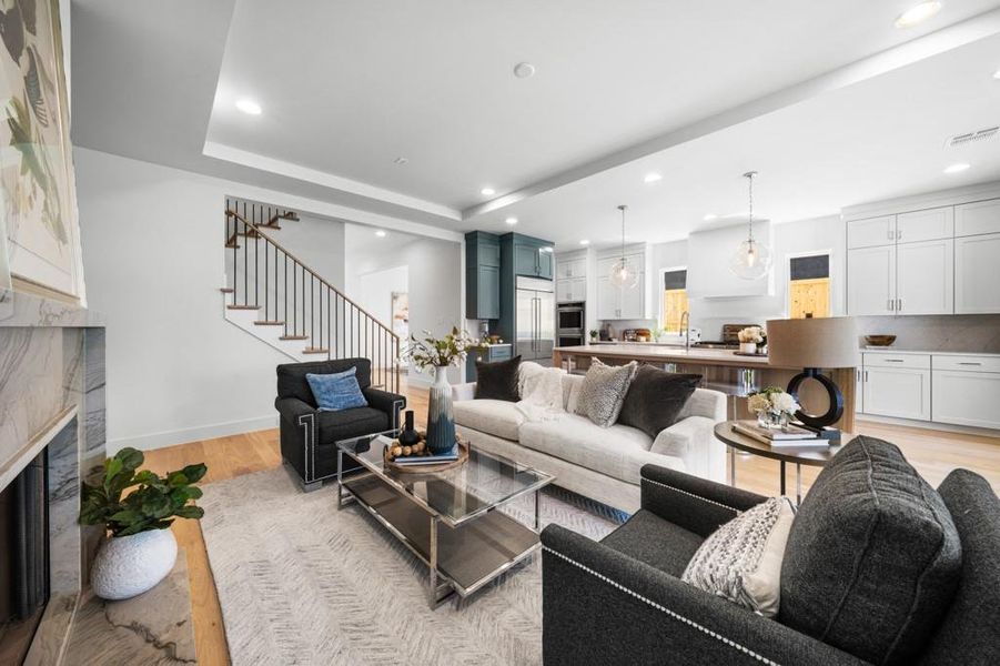 Furnished interior view inside a new home in , Dallas (Image 5).