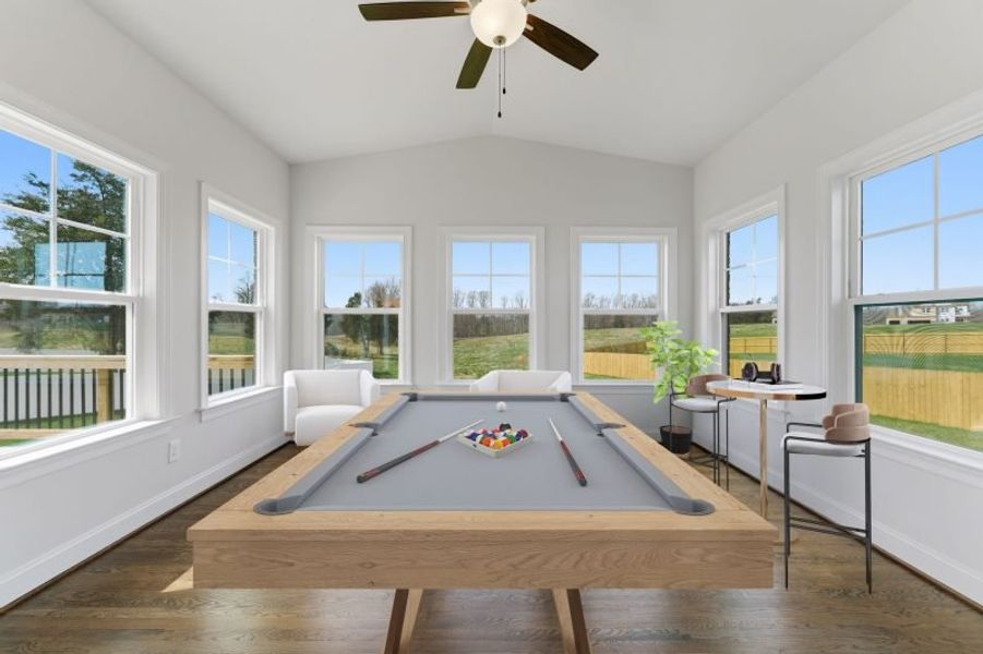 Representative furnished interior of a home built from the Fairfield Lux by Keystone Homes NC in Weybridge, Burlington (Image 20).