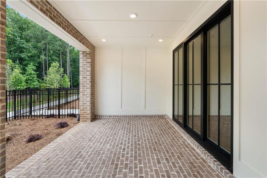 Exterior details and patio area of a home in Ecco Park, Alpharetta (Image 21). Exterior details and patio area of a home in Ecco Park, Alpharetta (Image 21).