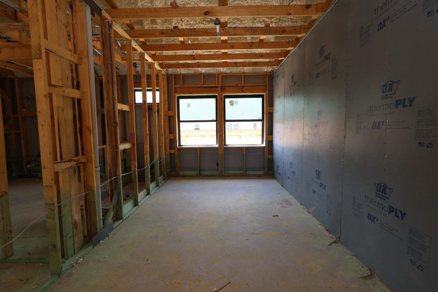 In-progress construction of a new home in The Highlands Encore - Harbor Collection, Porter, TX (Image 6).