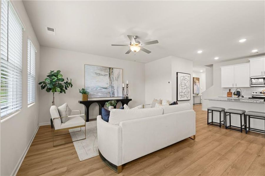Furnished interior view inside a new home in Walden Park - The Retreat, Jonesboro (Image 44).