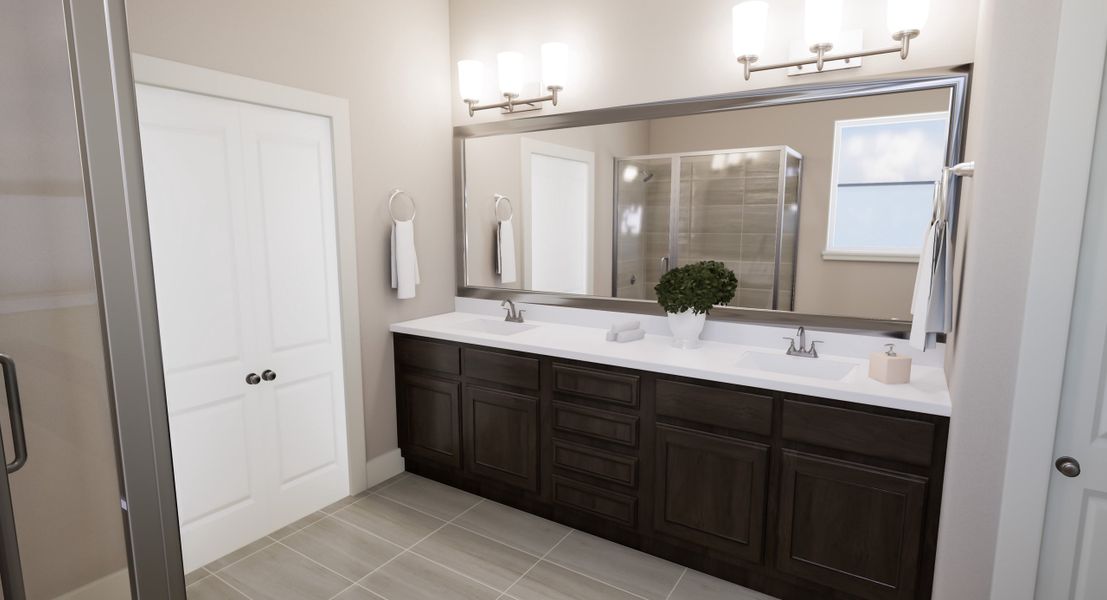 Representative furnished interior of a home built from the Brayden by Tri Pointe Homes in Somerset Park, Rockwall (Image 11).