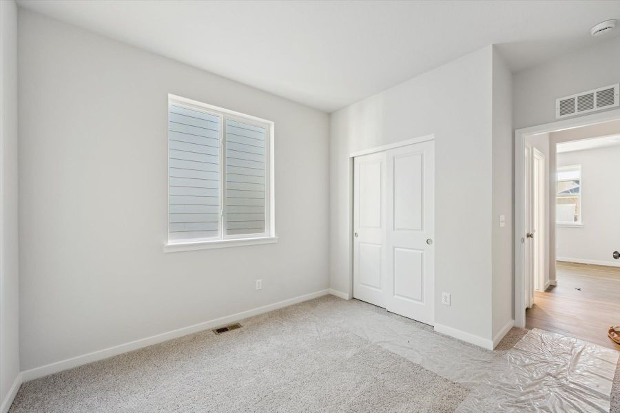 A room with white doors.