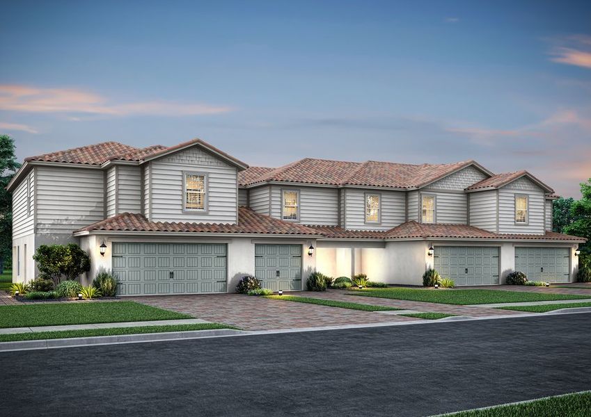 Dusk rendering of Noah Estates Townhomes Dusk rendering of Noah Estates Townhomes