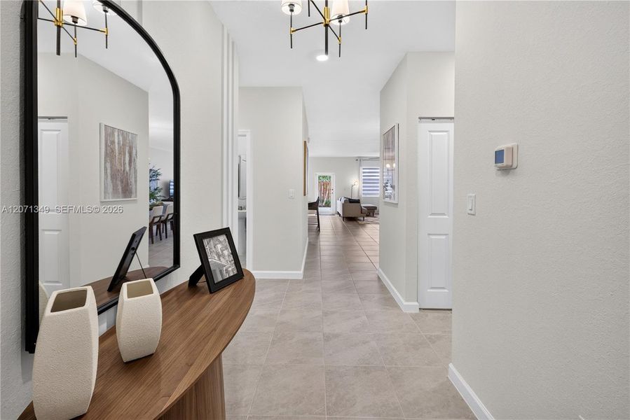 Furnished interior view inside a new home in Acacia Groves, Miami (Image 5). Furnished interior view inside a new home in Acacia Groves, Miami (Image 5).