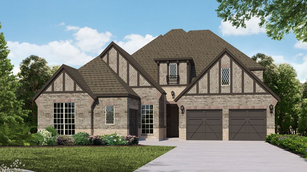 Plan 1636 Elevation B with Stone