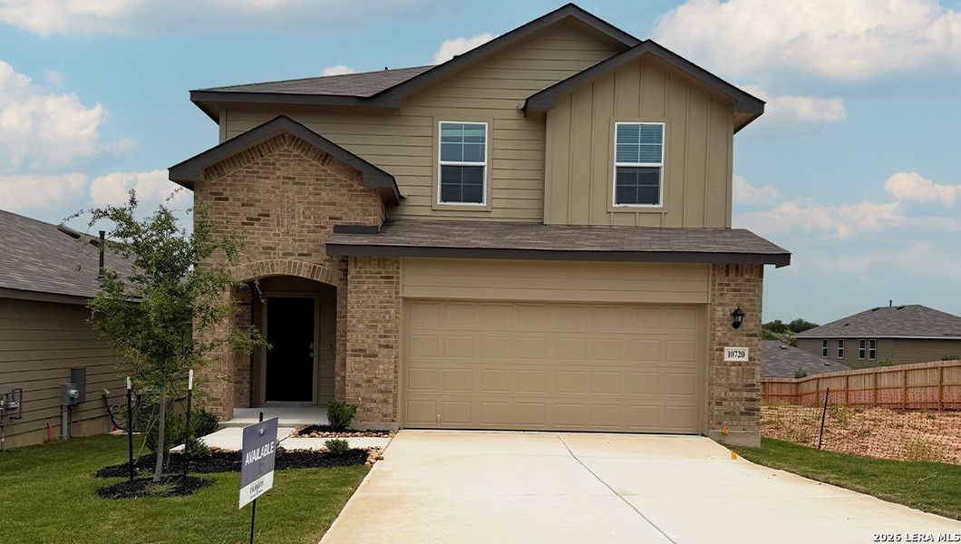 Front exterior of a new home in Applewood, San Antonio, TX, highlighting curb appeal (Image 2).