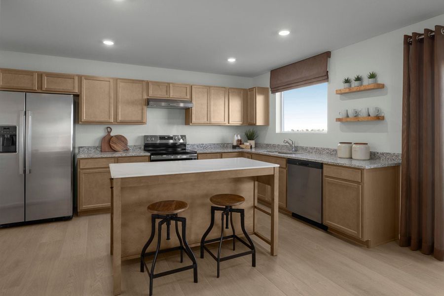 Representative furnished interior of a home built from the 1923 by KB Home in Legato, Commerce City (Image 4).