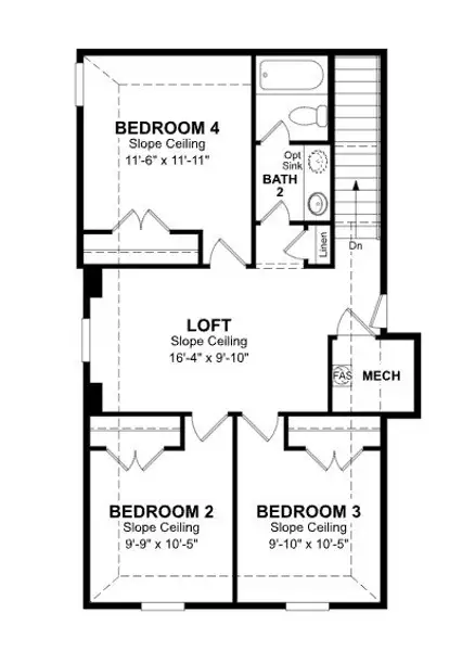 2D floor plan layout of this home in The Villages of Hurricane Creek, Anna, TX (Image 4). 2D floor plan layout of this home in The Villages of Hurricane Creek, Anna, TX (Image 4).