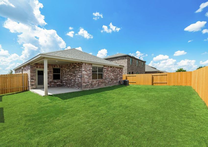 This home has a covered patio and fenced back yard.