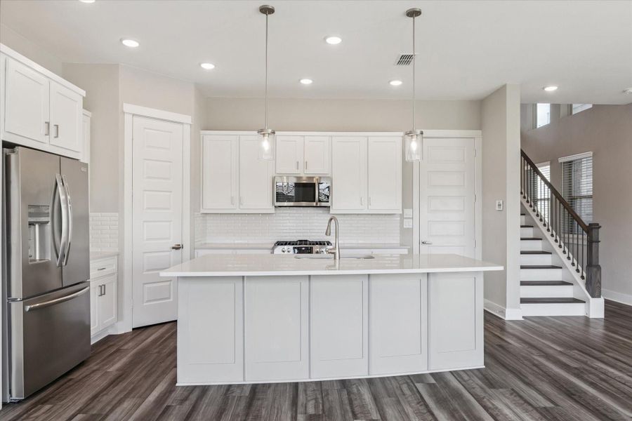 Furnished interior view inside a new home in Brittmoore Crossing, Houston (Image 5). Furnished interior view inside a new home in Brittmoore Crossing, Houston (Image 5).