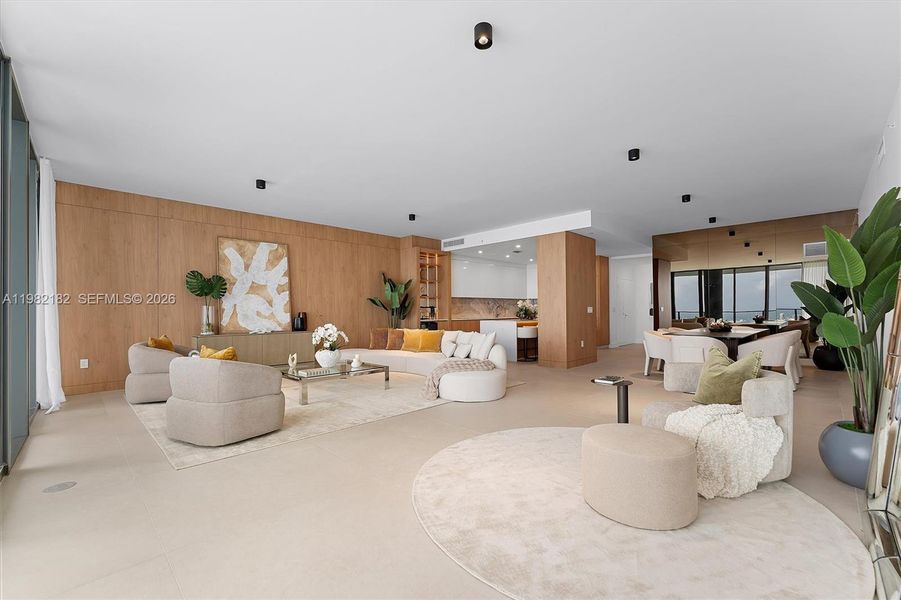 Furnished interior view inside a new home in , Miami (Image 18).