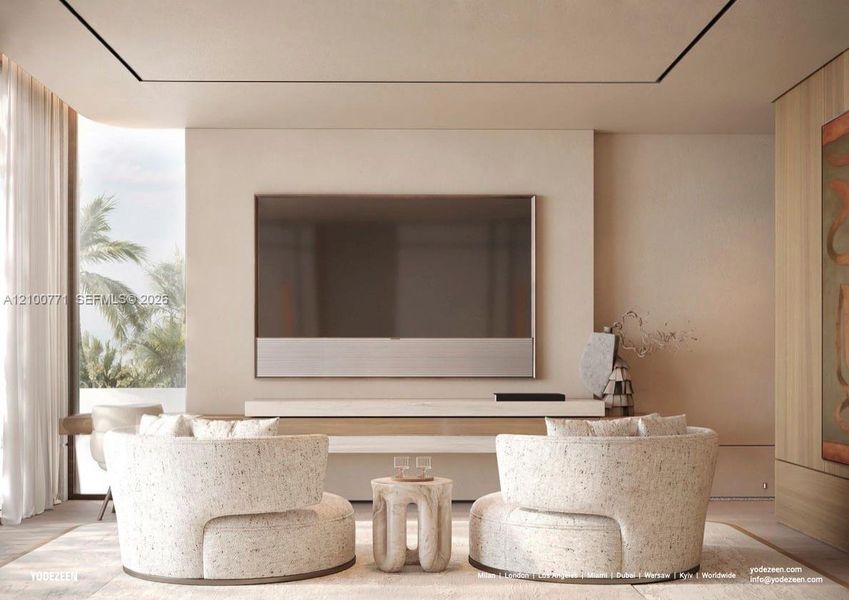 Furnished interior view inside a new home in , Golden Beach (Image 6). Furnished interior view inside a new home in , Golden Beach (Image 6).