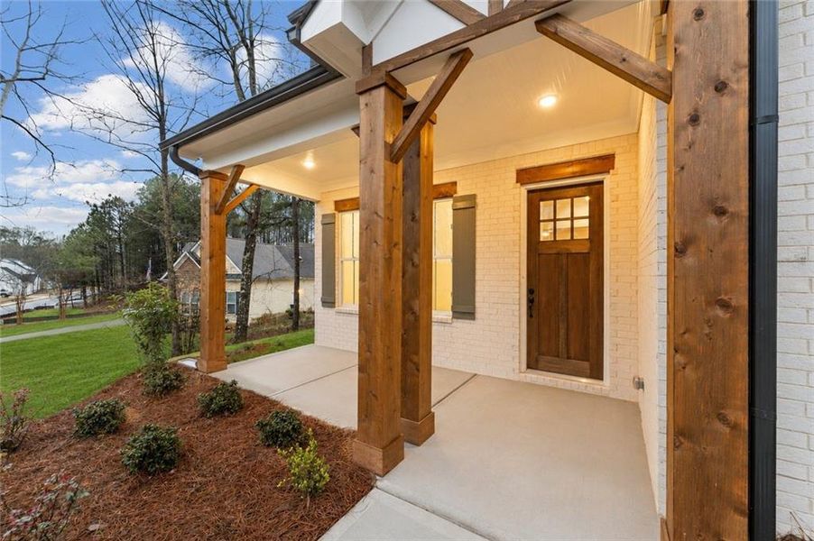 Exterior details and patio area of a home in The Reserve at Knollwood, Canton (Image 3).