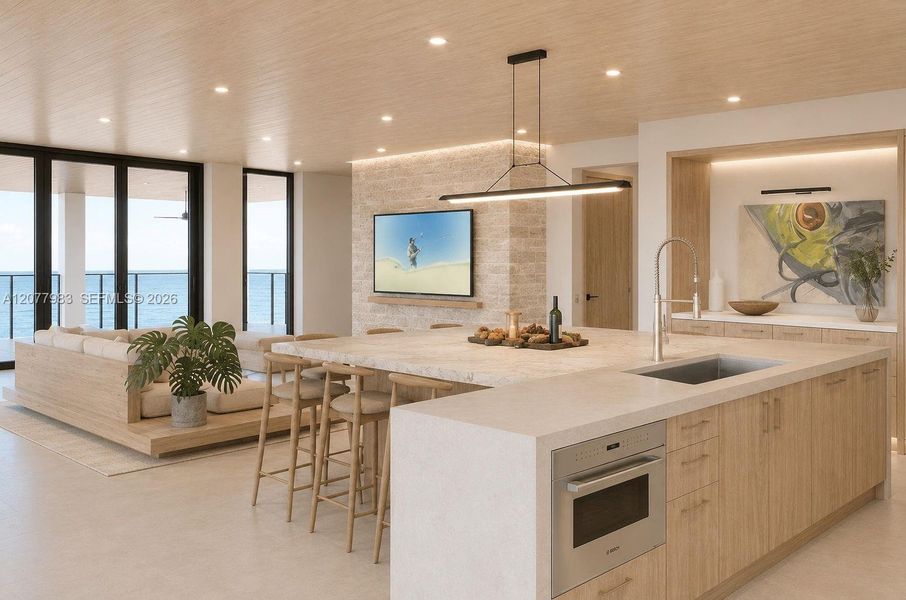Furnished interior view inside a new home in , Islamorada, Village of Islands (Image 8).