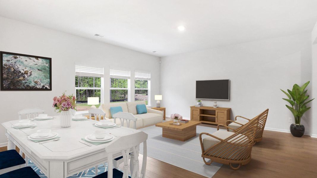 Furnished interior view inside a new home in Sweetgrass at Summers Corner, Summerville (Image 2).