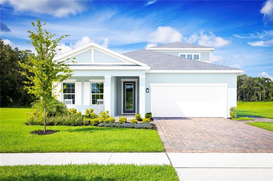Front exterior of a new home in , Lady Lake, FL, highlighting curb appeal (Image 1).
