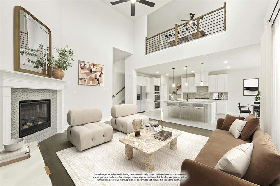 Furnished interior view inside a new home in The Oaks, Red Oak (Image 15).