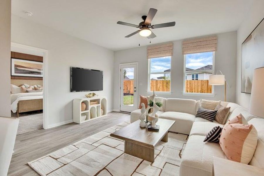 Furnished interior view inside a new home in The Meadows at Stallion Run, Buda (Image 9).