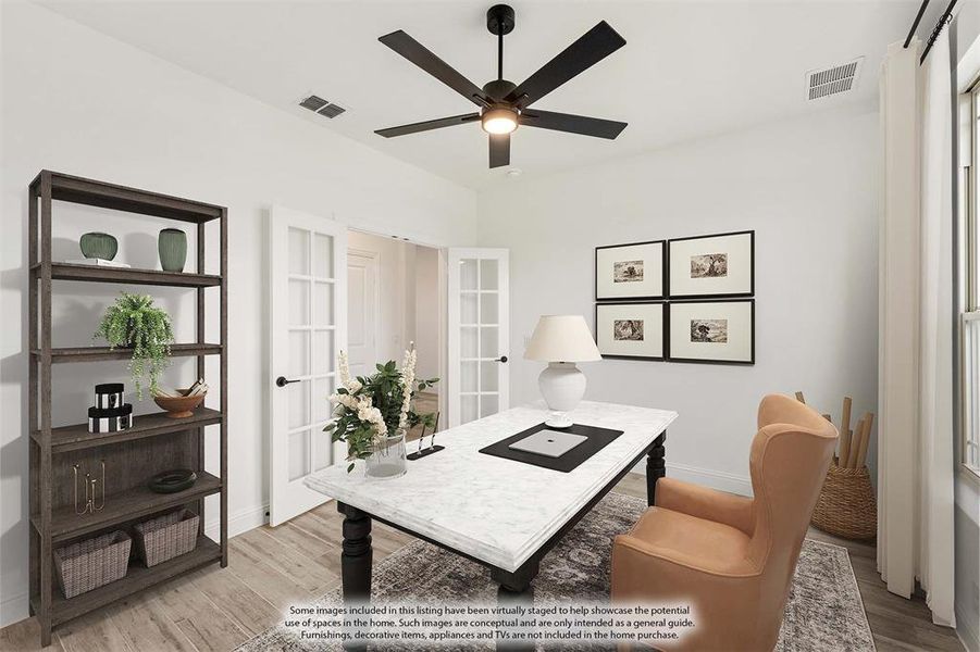 Furnished interior view inside a new home in Grand Heritage, Lavon (Image 12). Furnished interior view inside a new home in Grand Heritage, Lavon (Image 12).