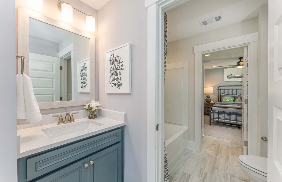 Bright and airy 2nd floor guest bathroom