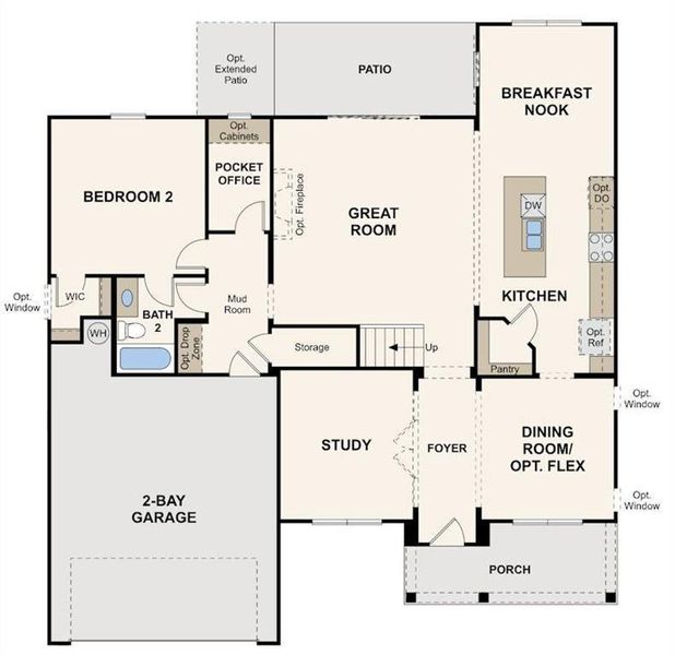 2D floor plan layout of this home in Parkview Estates, South Fulton, GA (Image 3). 2D floor plan layout of this home in Parkview Estates, South Fulton, GA (Image 3).