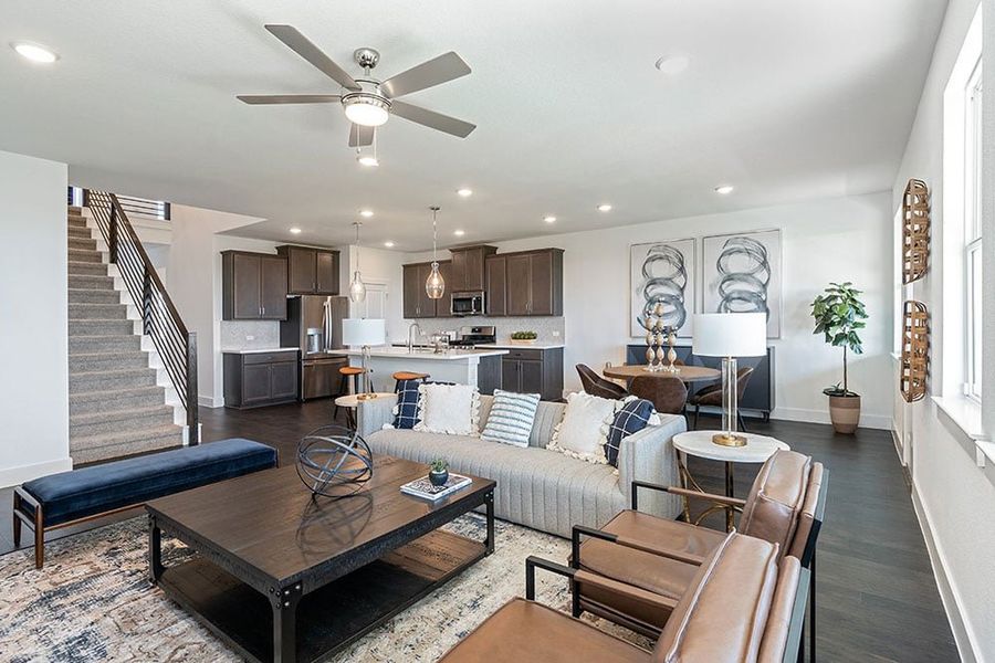 Representative furnished interior of a home built from the Trinity by Taylor Morrison in Emory Crossing 50s, Hutto (Image 7).
