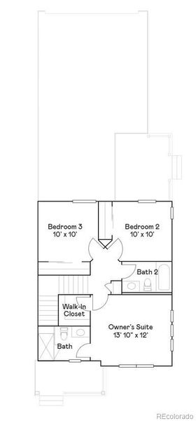 2D floor plan layout of this home in Eastcreek Farm, Thornton, CO (Image 3).