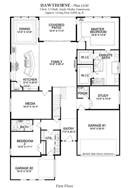 2D floor plan layout for the Hawthorne by Landon Homes in Lexington Frisco, Frisco, TX (Image 5). 2D floor plan layout for the Hawthorne by Landon Homes in Lexington Frisco, Frisco, TX (Image 5).