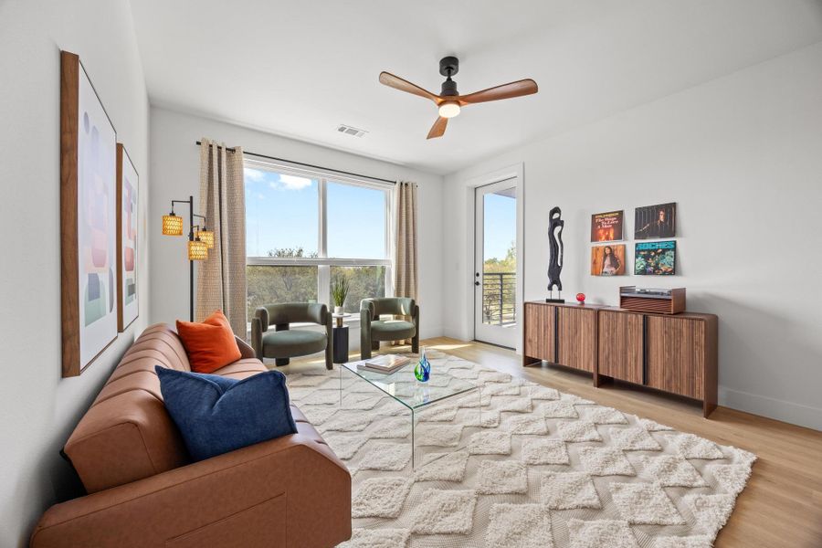 Furnished interior view inside a new home in , Austin (Image 26). Furnished interior view inside a new home in , Austin (Image 26).