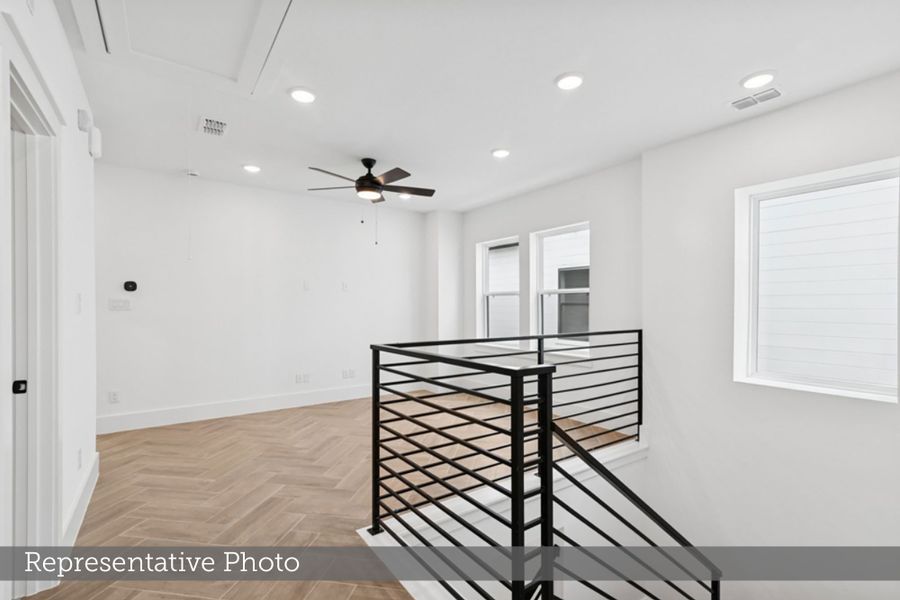Spacious, unfurnished interior of a new home in Easthaven at Bridgeland Central - Vision Collection, Cypress (Image 8).