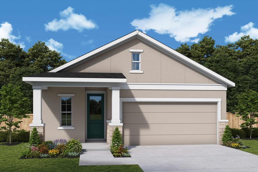 Representative exterior photo of a completed home built from the The Nightingale by David Weekley Homes in Vistera of Venice – Garden Series, Nokomis, FL (Image 1).